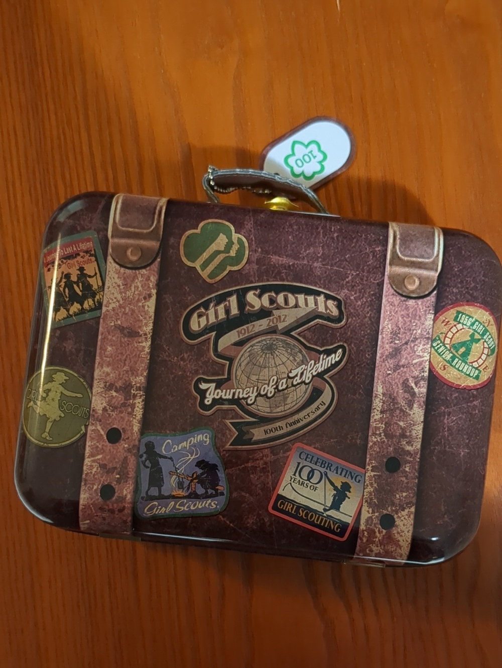 Girl Scouts 100th Anniversary Suitcase Tin